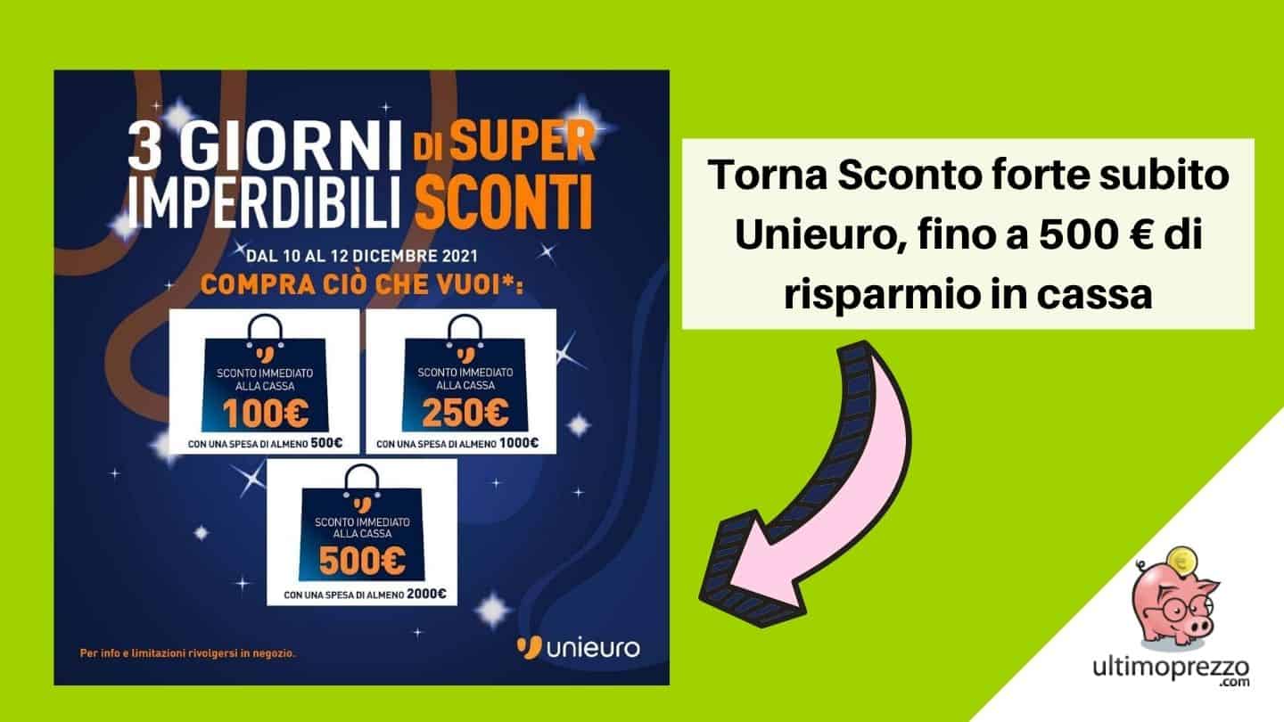 Sconto forte subito Unieuro Natale 2021