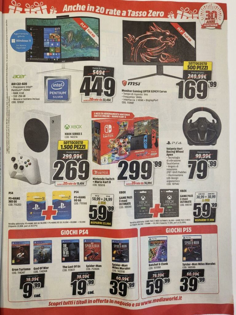 Volantino MediaWorld sottocosto 10 dicembre 2021 pagina 07