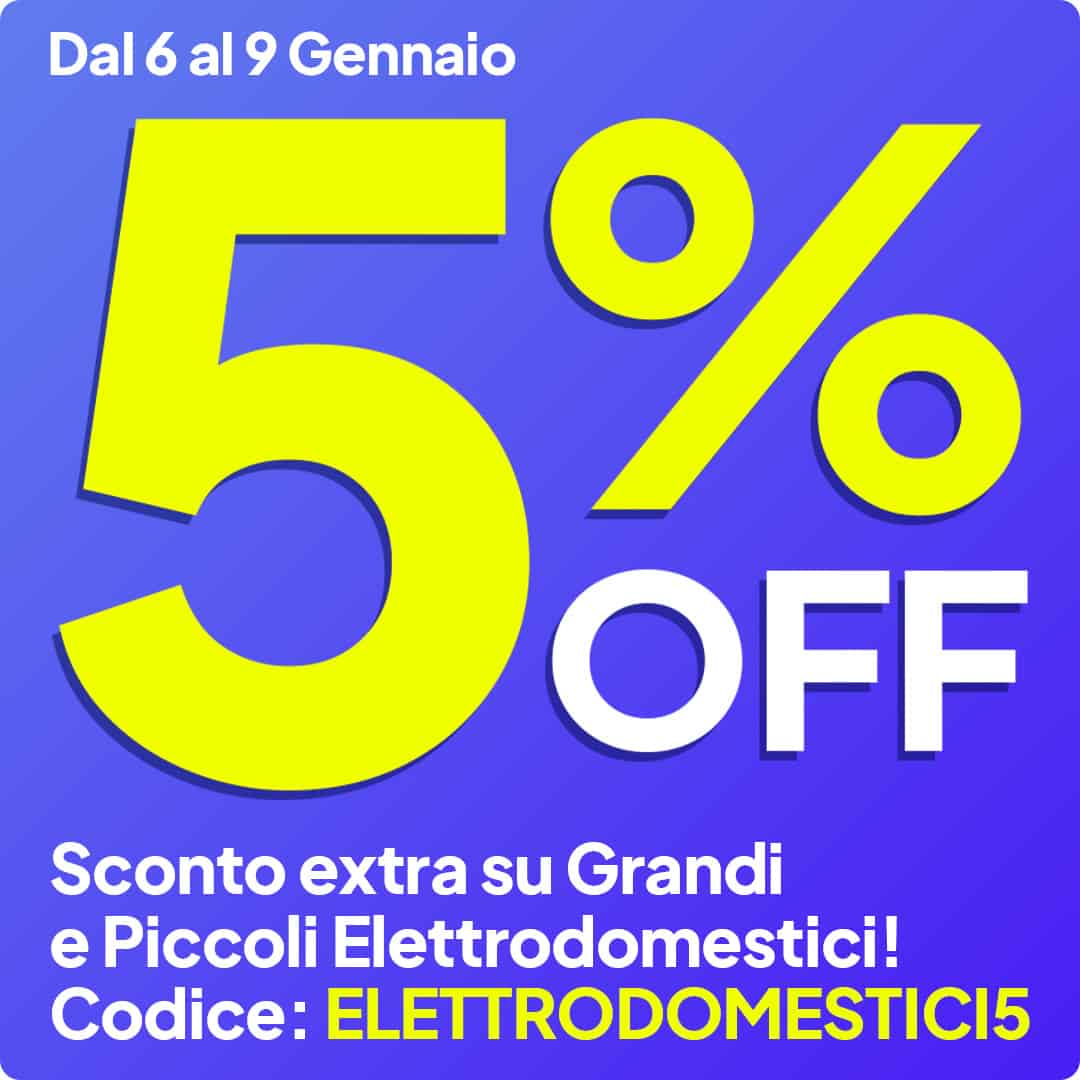 sconto elettrodomestici Yeppon gennaio 2022