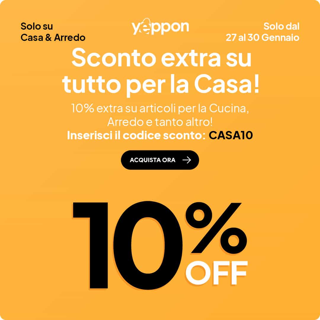 codice sconto Yeppon articoli per la casa gennaio 2022