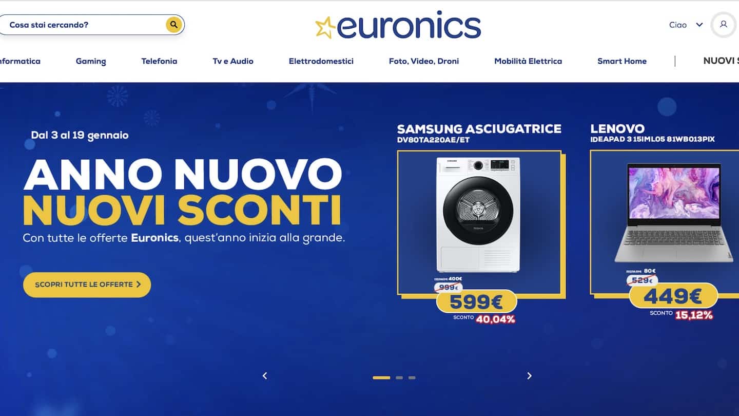 volantini Euronics gennaio 2022