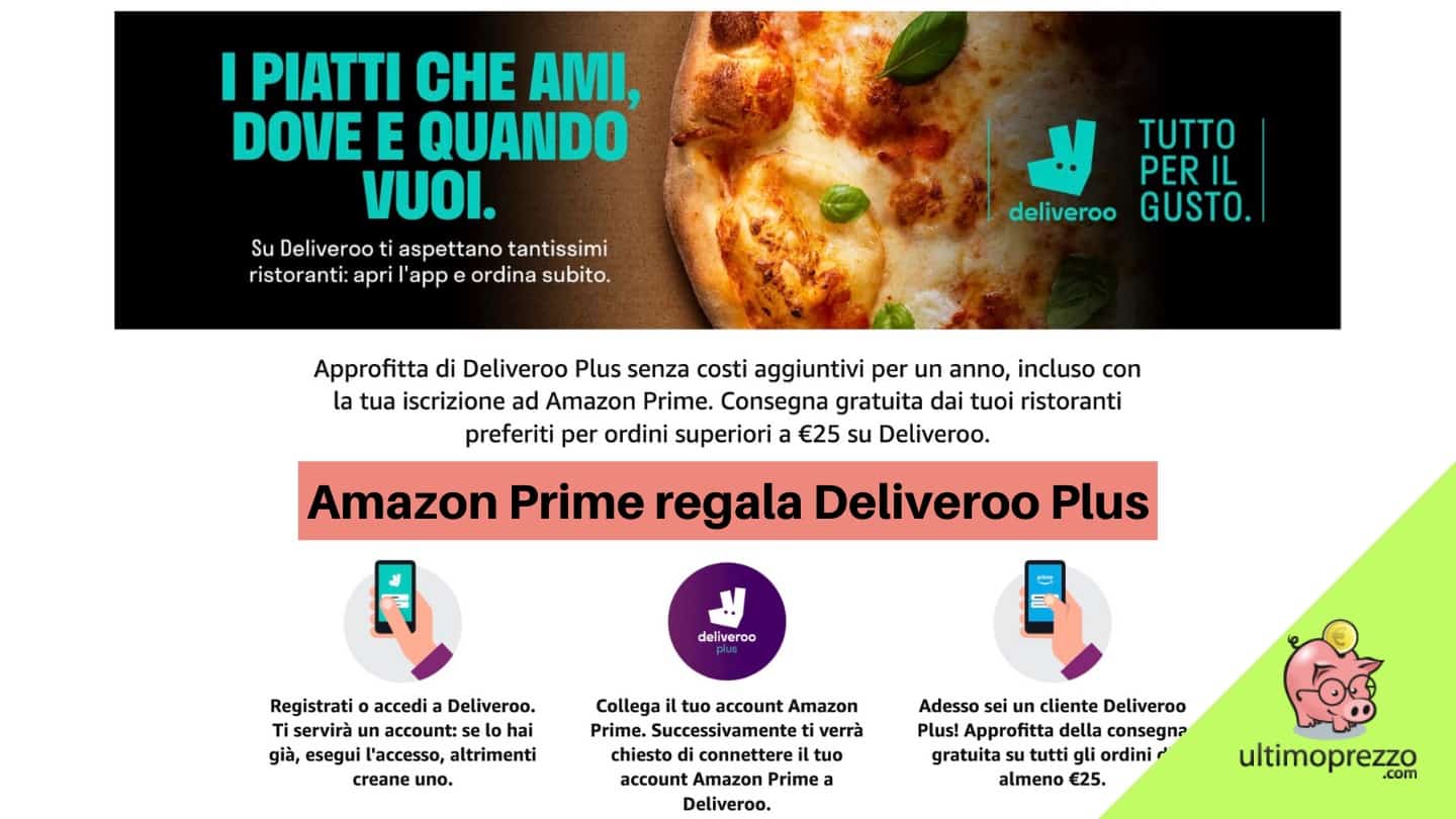 Amazon Prime regala Deliveroo Plus