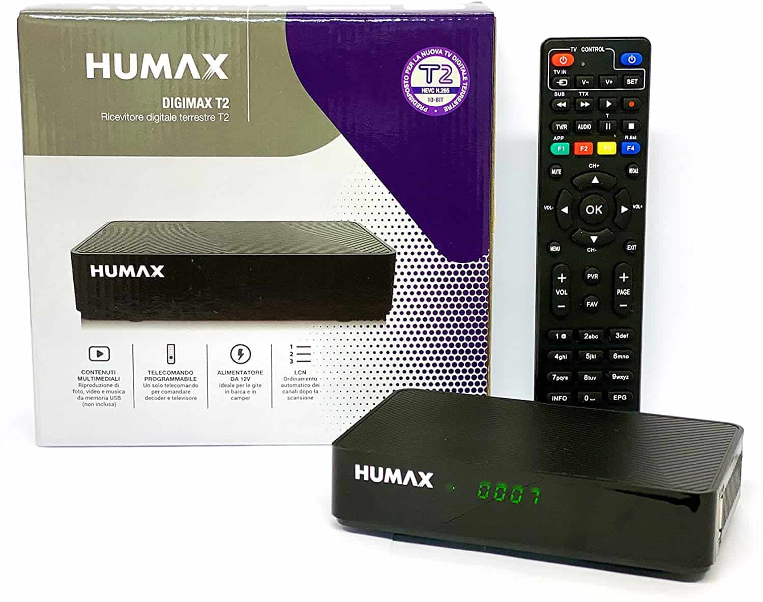 Decoder digitale terrestre DVB T2 Humax 9 00142