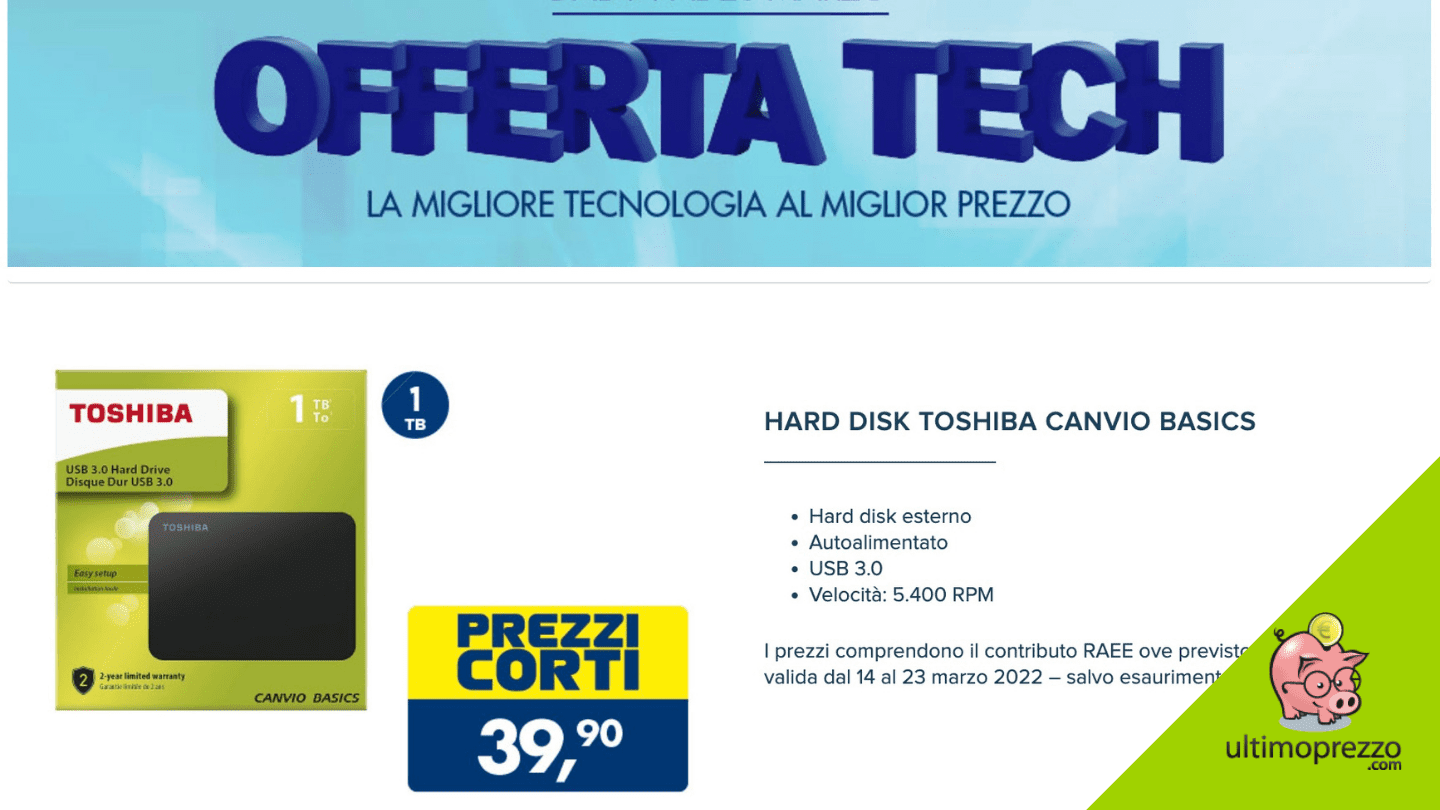 Offerta Tech Esselunga 14 23 marzo 2022