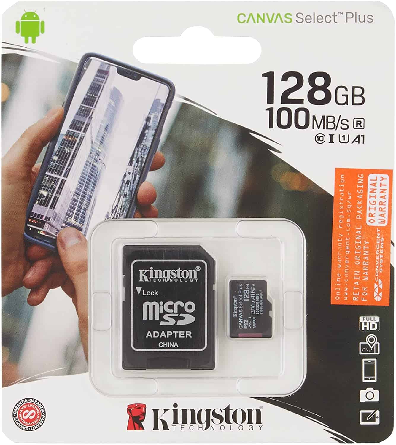 Scheda MicroSD Kingston Canvas 128 GB