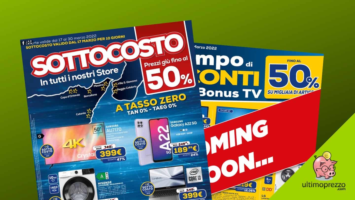 Anteprima volantini Euronics 17-30 marzo 2022: sottocosto e tempo di sconti (sui TV)