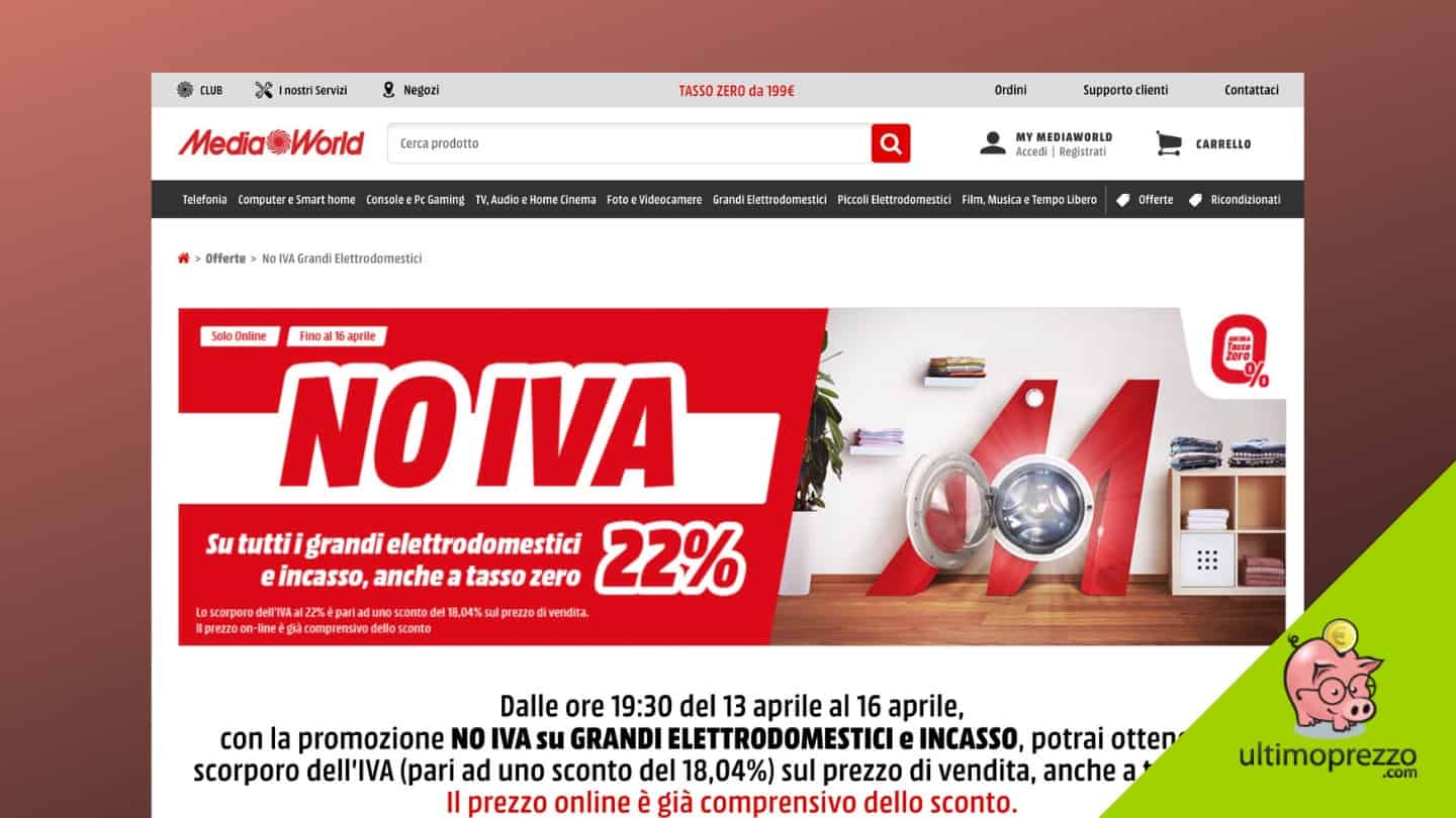 NO IVA MediaWorld fino al 16 aprile: quali offerte con la nuova promo online?