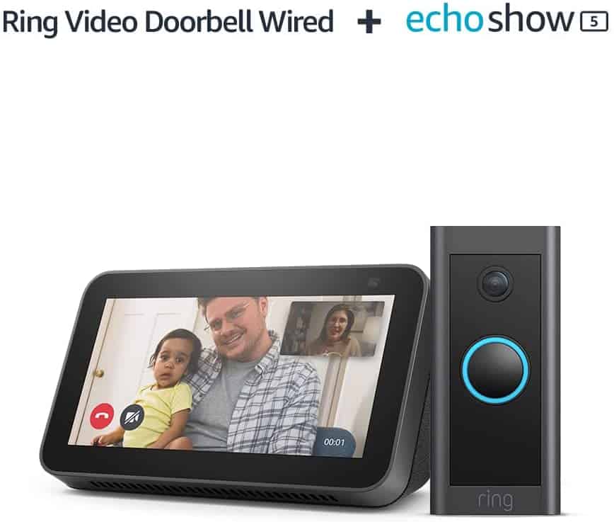 Nuovo Echo Show 5 2021 2a gen Ring Video Doorbell Wired