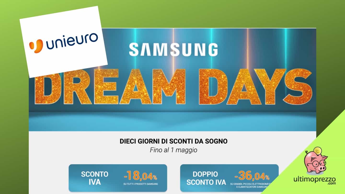 Unieuro offerte Samsung 1 maggio 2022
