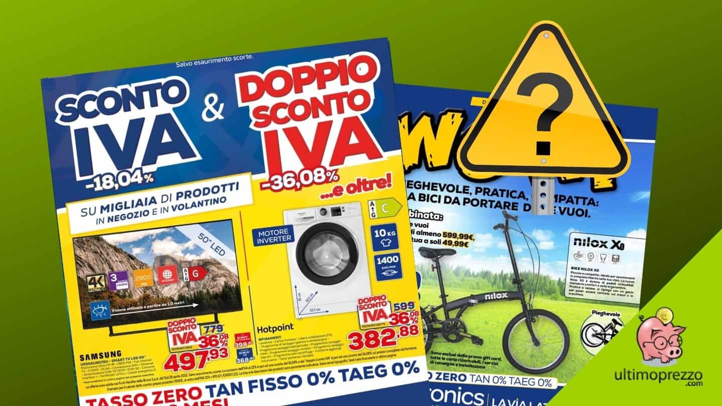 Anteprima volantino Euronics: dal 14 aprile 2022 bici “in regalo” o NO IVA?