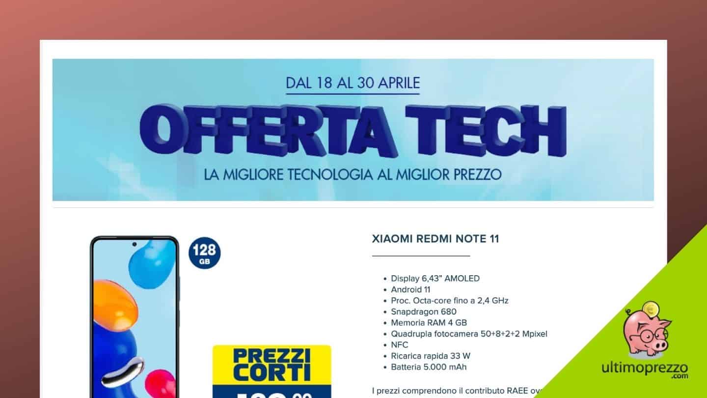 Offerta Tech Esselunga 19 aprile 2022, tocca a Xiaomi Redmi Note 11. Conviene?
