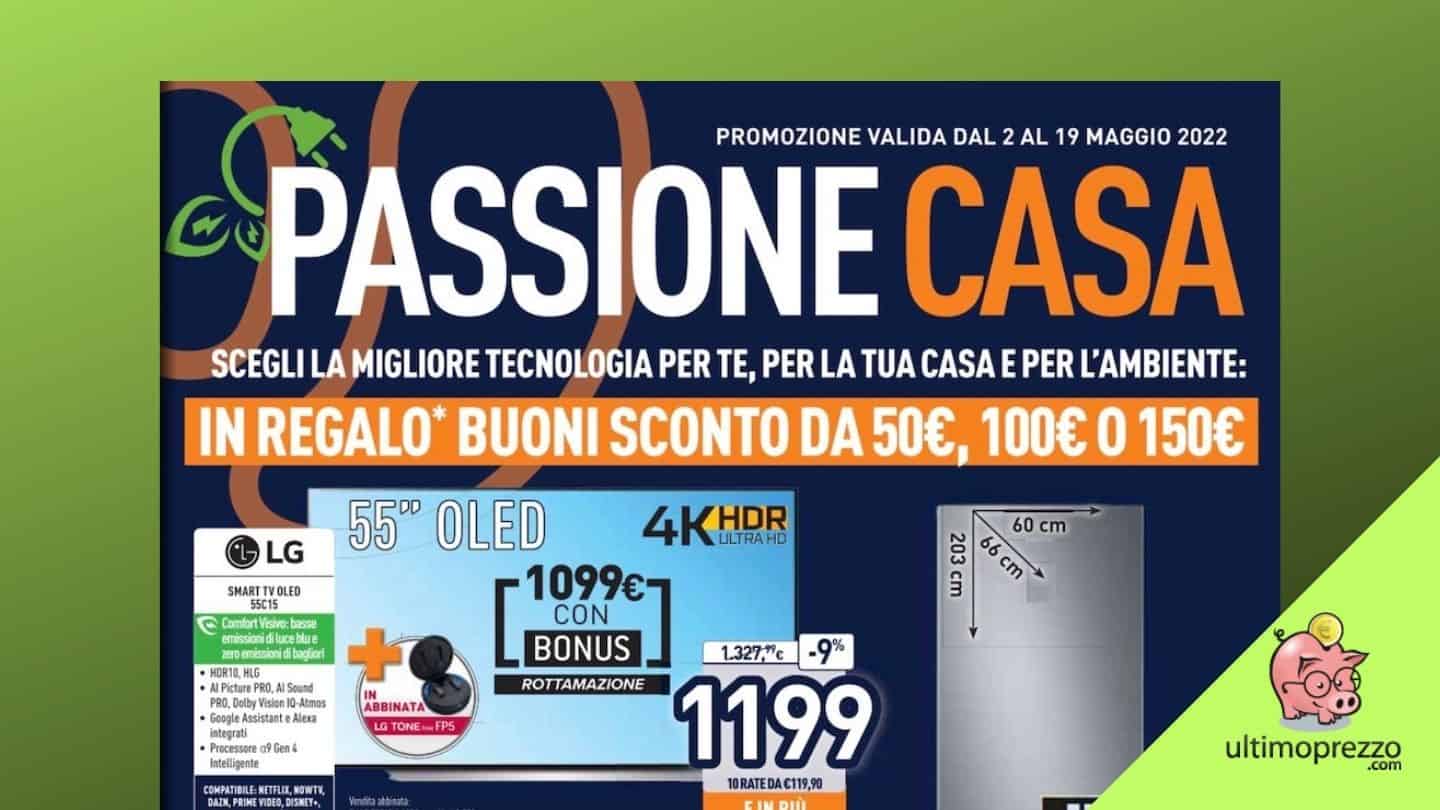 Nuovo volantino Unieuro, dal 2 al 19 maggio 2022 in regalo buoni spesa fino a 150 €
