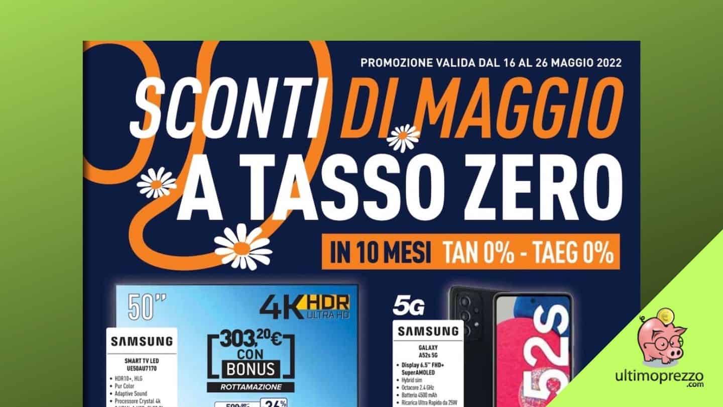Unieuro sfida MediaWorld, qual è il miglior tasso zero fino al 26 maggio 2022?
