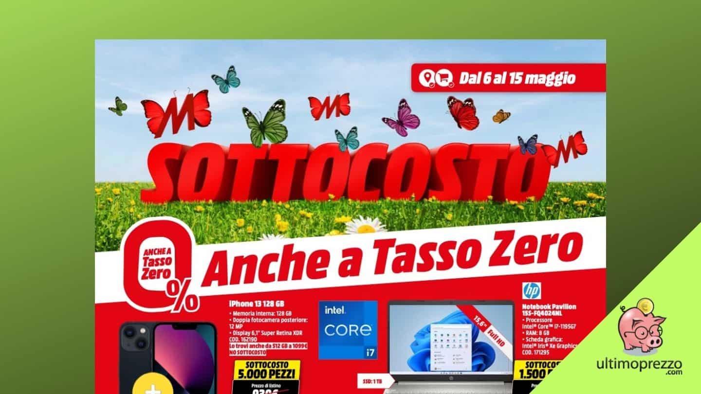 Volantino sottocosto MediaWorld 6-15 maggio 2022: offerte per iPhone SE, AirPods 2, Fritz! e TV