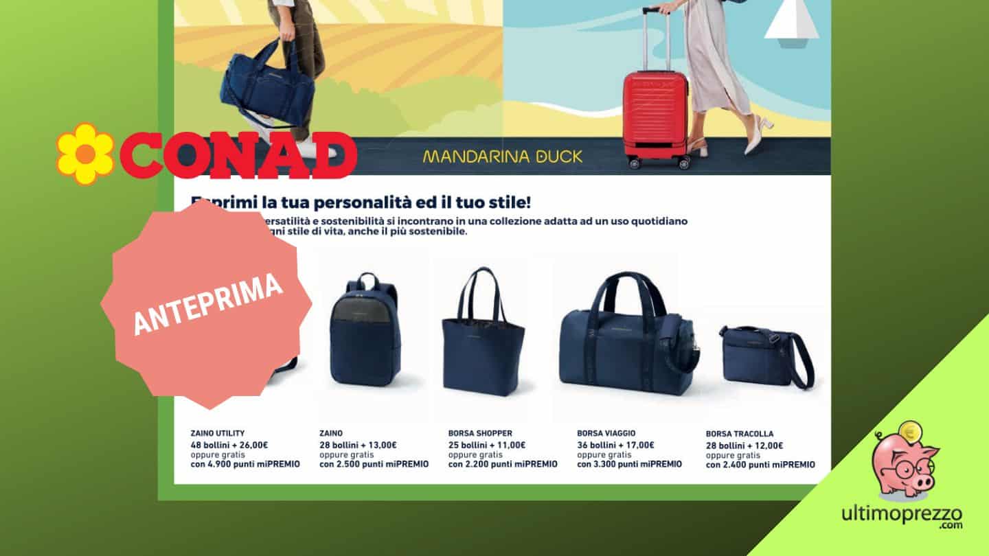 Collezione Conad Mandarina Duck nel nuovo volantino dal 24 giugno 2022 in anteprima. E c’è anche un buono spesa da prendere al volo