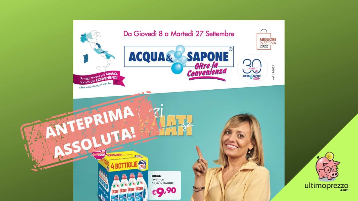 Anteprima volantino Acqua e Sapone, le offerte 8-27 settembre 2022