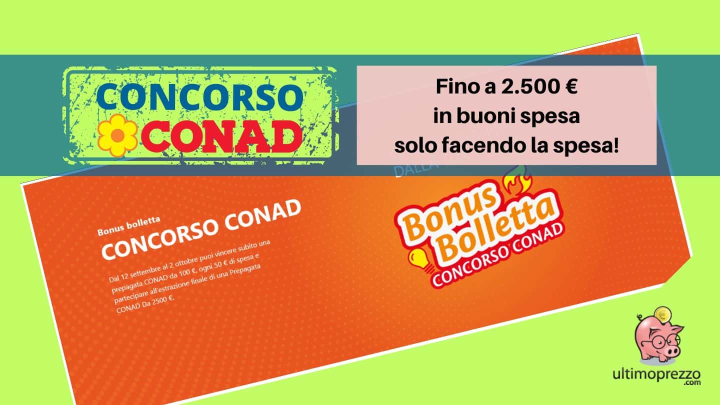 nuovo concorso Conad Bonus Bolletta settembre 2022 cover