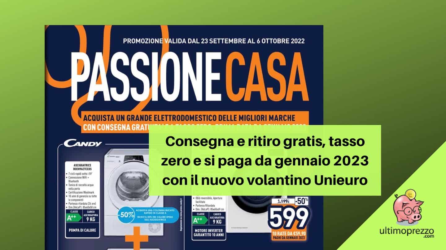Nuovo volantino Unieuro, iPhone 14 ancora assente in Passione casa fino al 6 ottobre