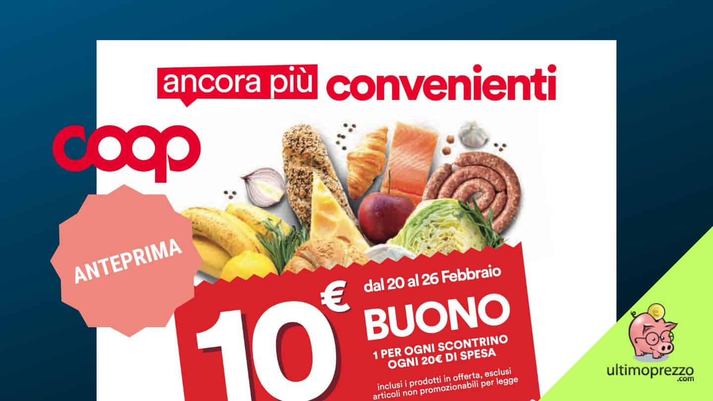 Coop regala buoni spesa da 10 Euro con 20 di acquisti a febbraio 2023: ecco dove, le date e come funziona