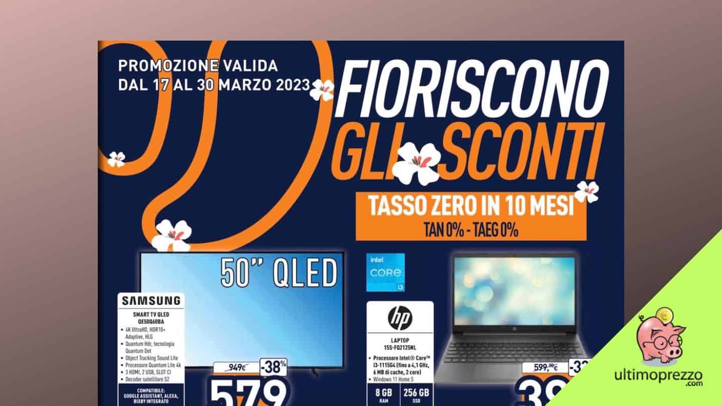 Nuovo volantino Unieuro 17-30 marzo 2023, Fioriscono gli sconti a tasso zero. Dovrebbero…