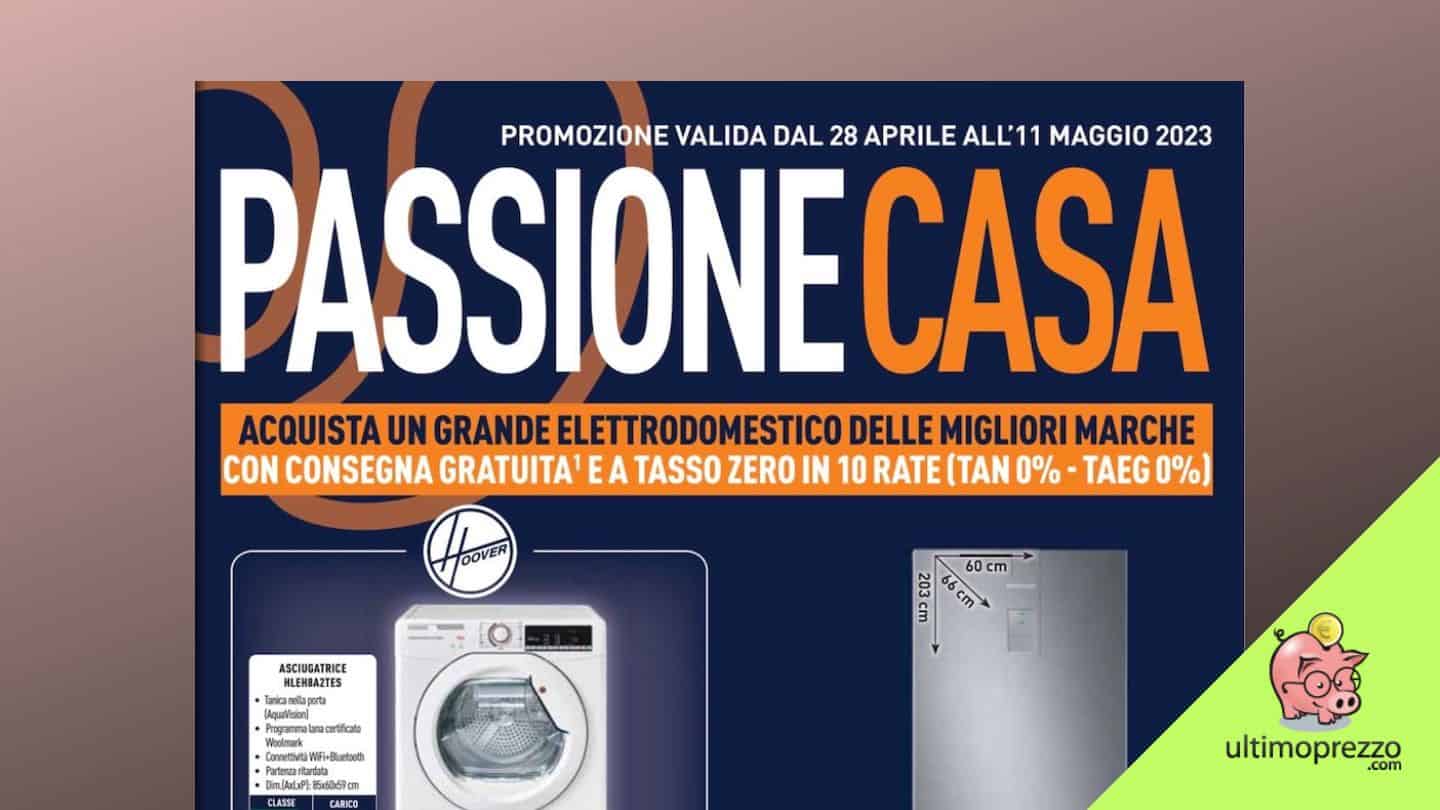 Volantino Unieuro 28 aprile 2023, tasso zero e consegna gratuita sui grandi elettrodomestici
