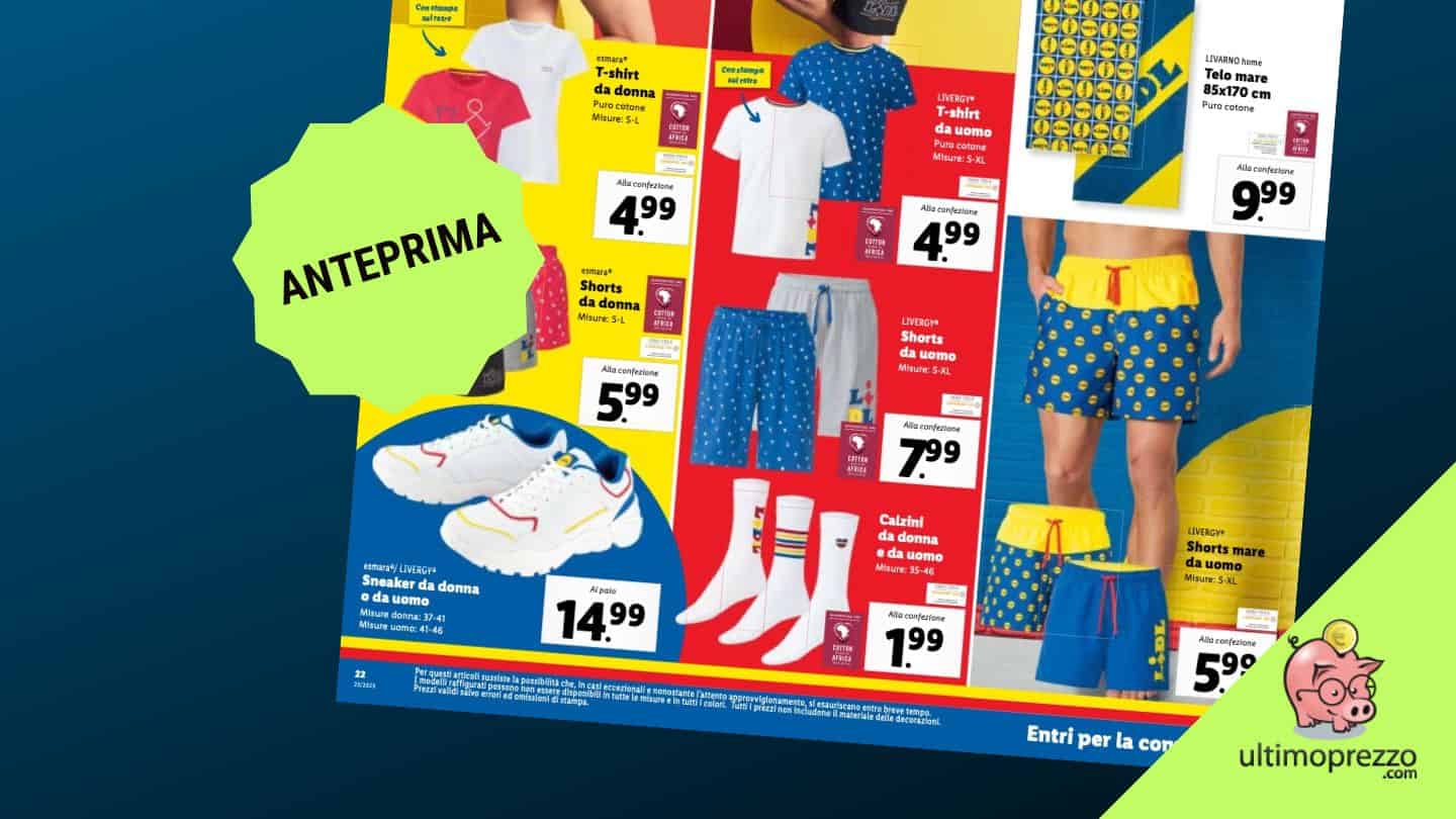 Sneakers Lidl, il ritorno: eccole in anteprima nel volantino dal 5 giugno 2023