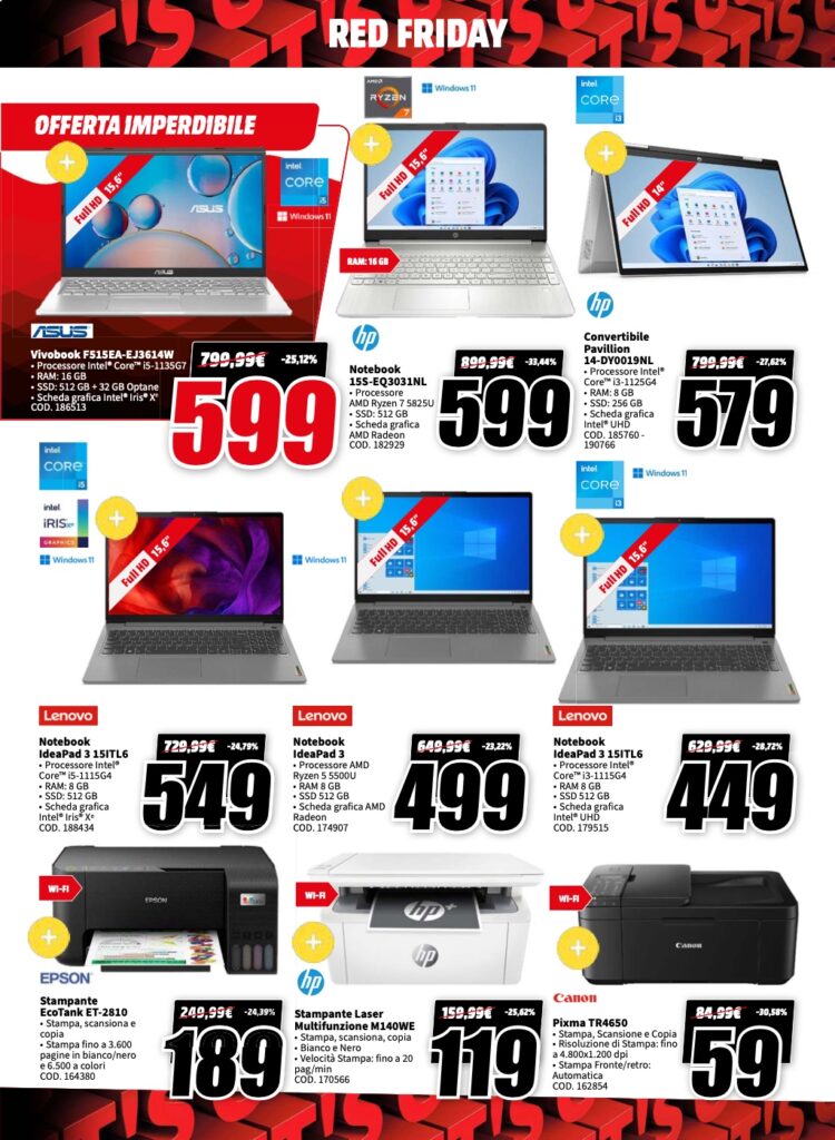 volantino Black Friday MediaWorld 2023 5 giugno pagina 11