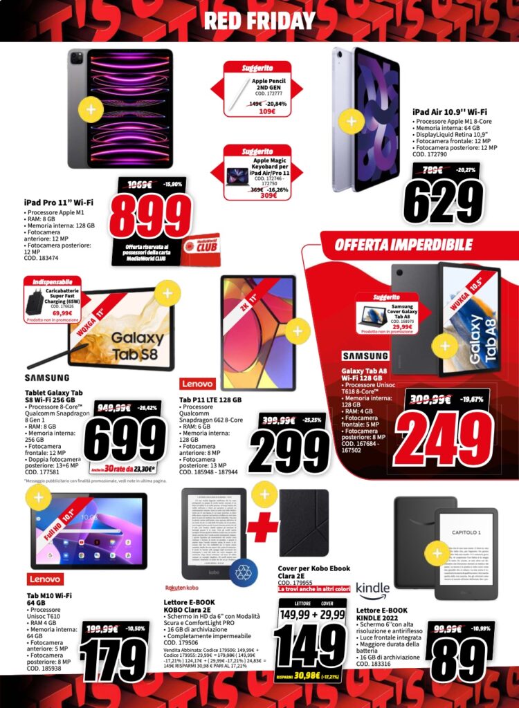 volantino Black Friday MediaWorld 2023 5 giugno pagina 13