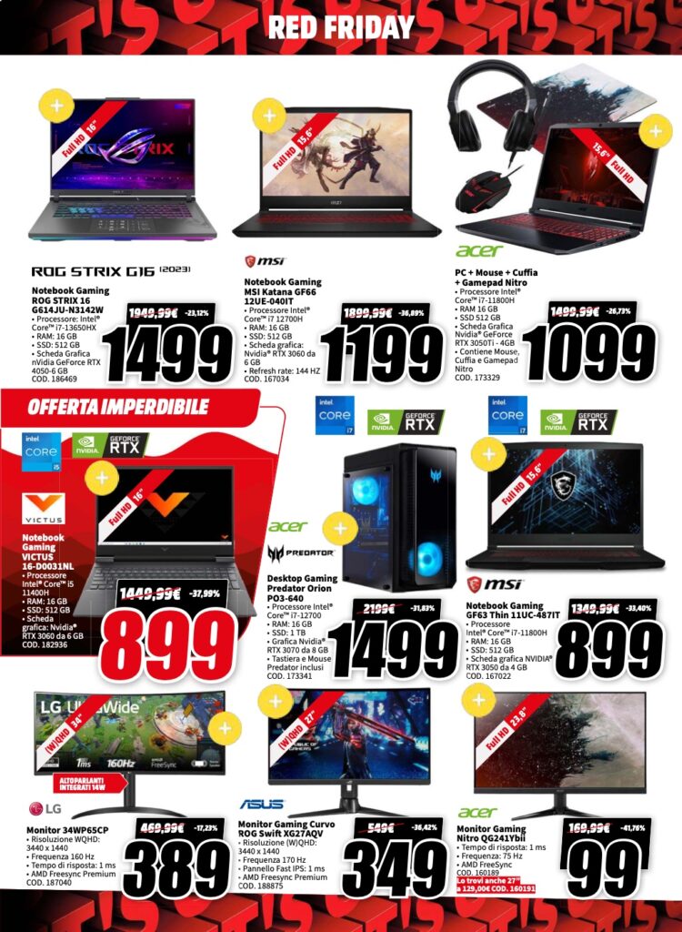 volantino Black Friday MediaWorld 2023 5 giugno pagina 15