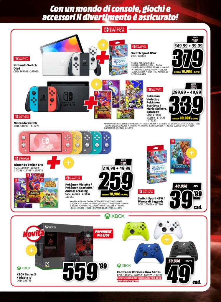 volantino Black Friday MediaWorld 2023 5 giugno pagina 17