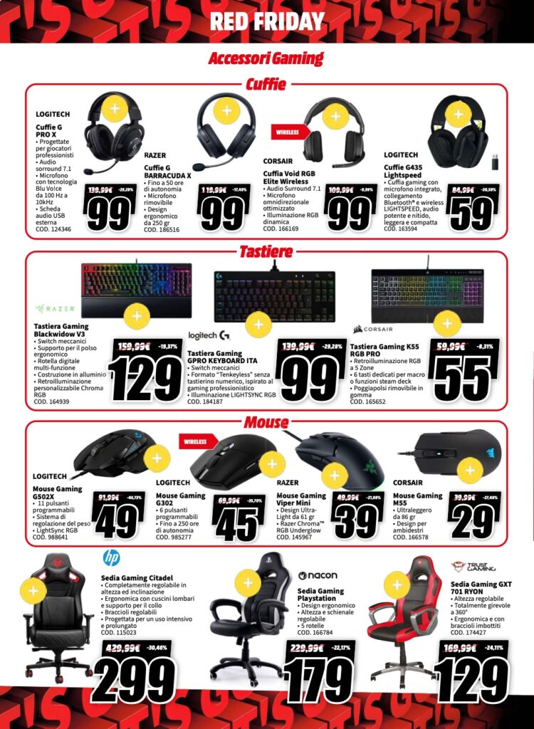 volantino Black Friday MediaWorld 2023 5 giugno pagina 18