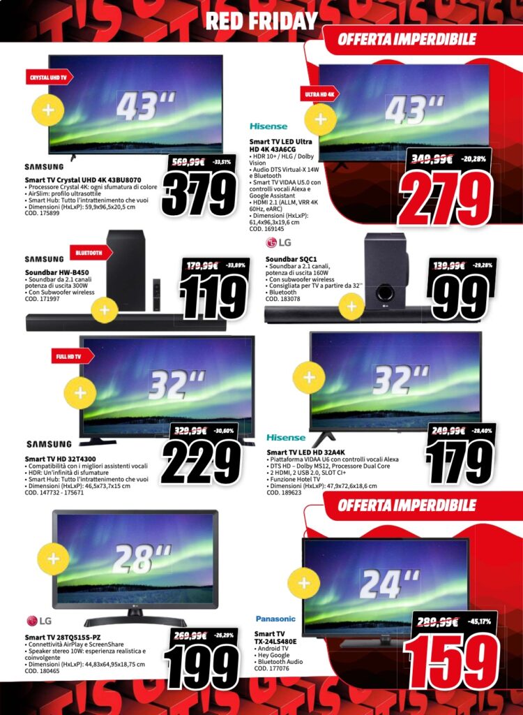 volantino Black Friday MediaWorld 2023 5 giugno pagina 21