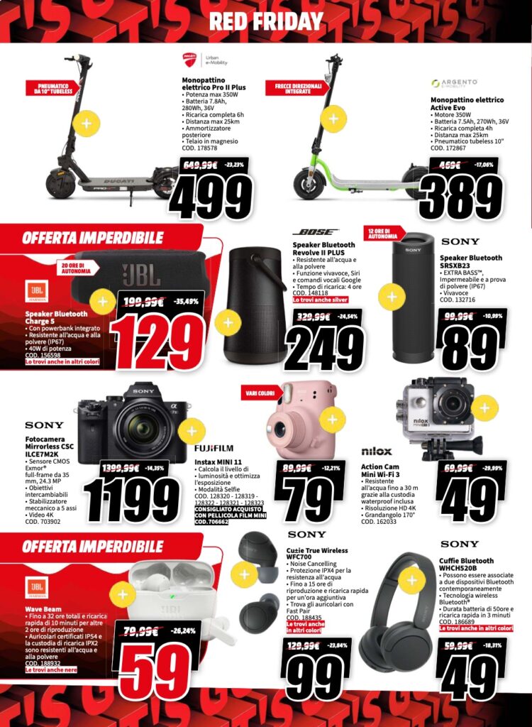 volantino Black Friday MediaWorld 2023 5 giugno pagina 22