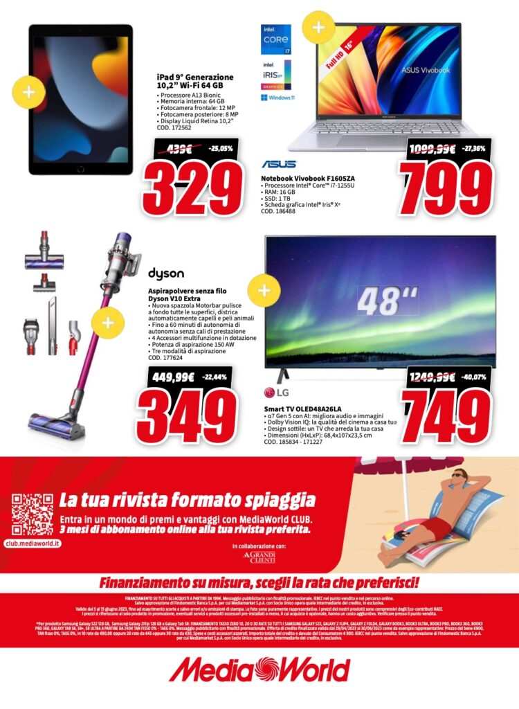 volantino Black Friday MediaWorld 2023 5 giugno pagina 32
