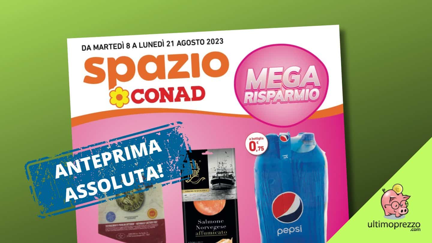 Anteprima volantino Conad, da martedì 8 agosto 2023 sarà Mega risparmio – con Samsung protagonista