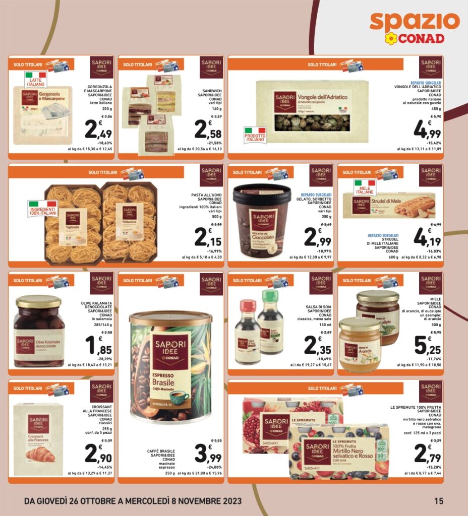 Volantino Conad 26 ottobre 2023 pagina 15
