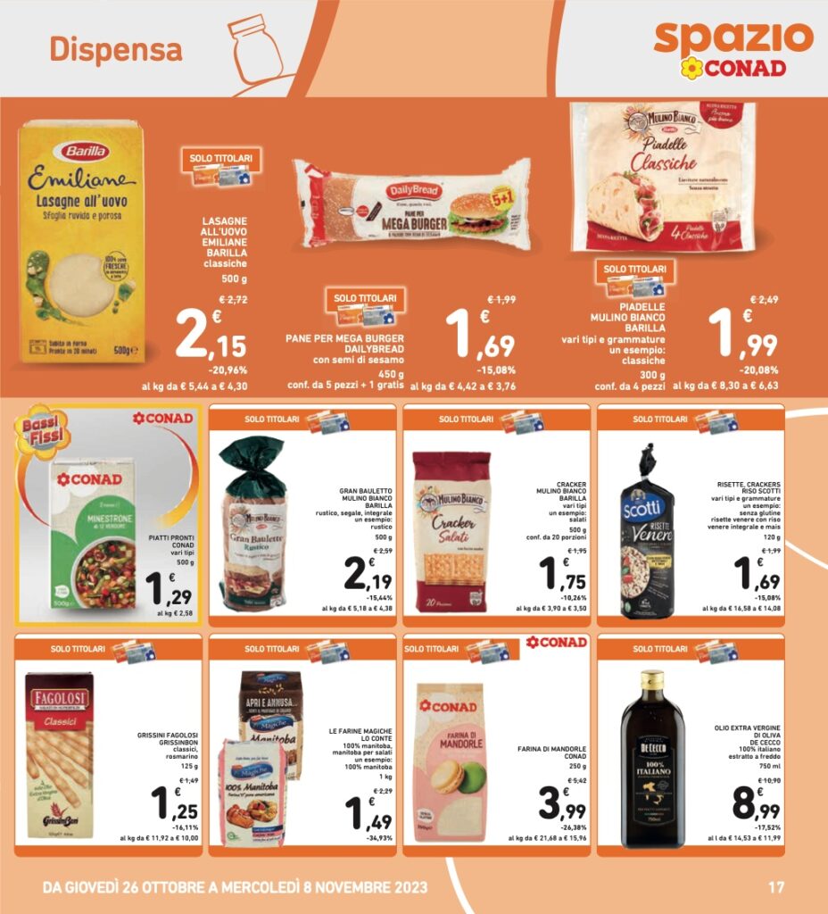 Volantino Conad 26 ottobre 2023 pagina 17