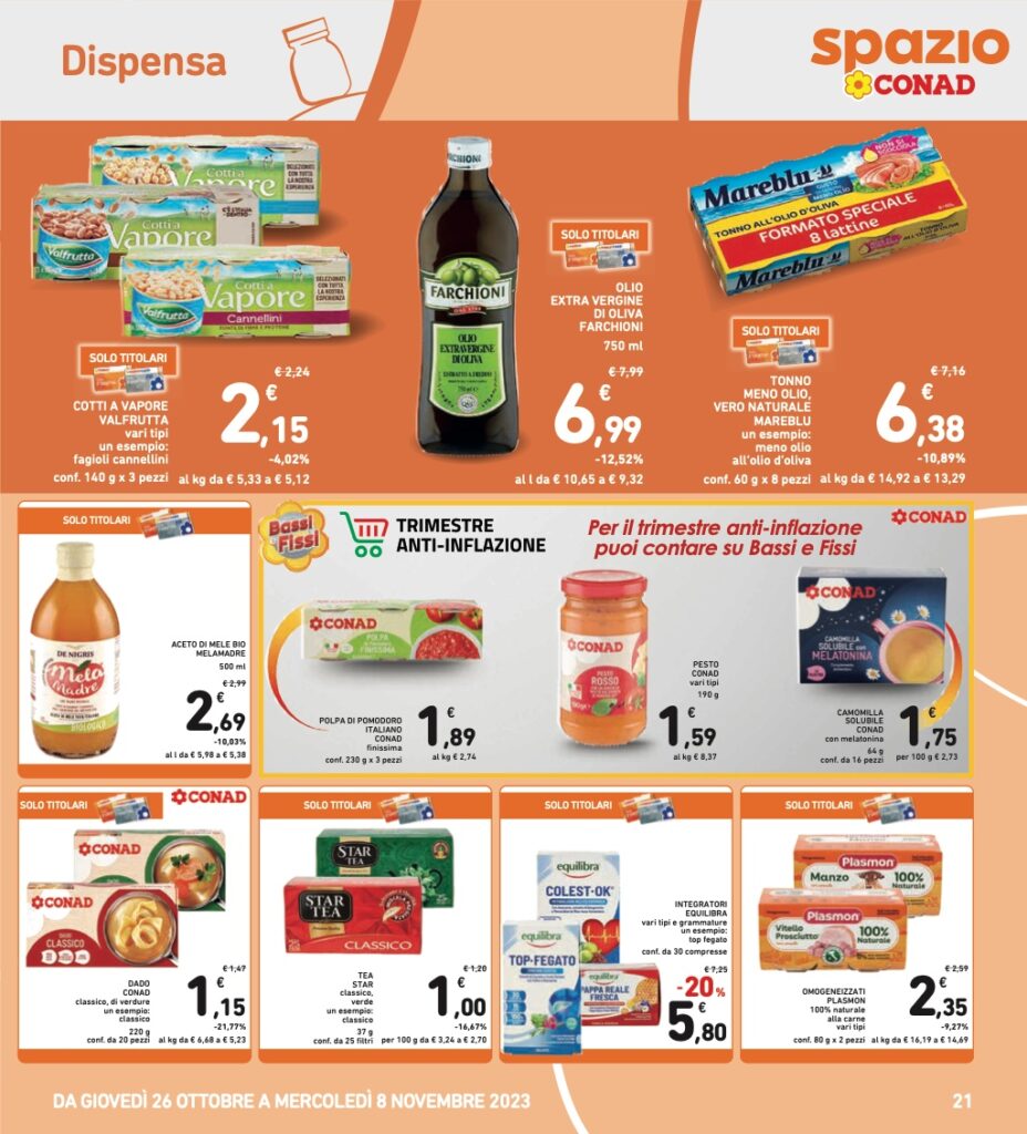 Volantino Conad 26 ottobre 2023 pagina 21