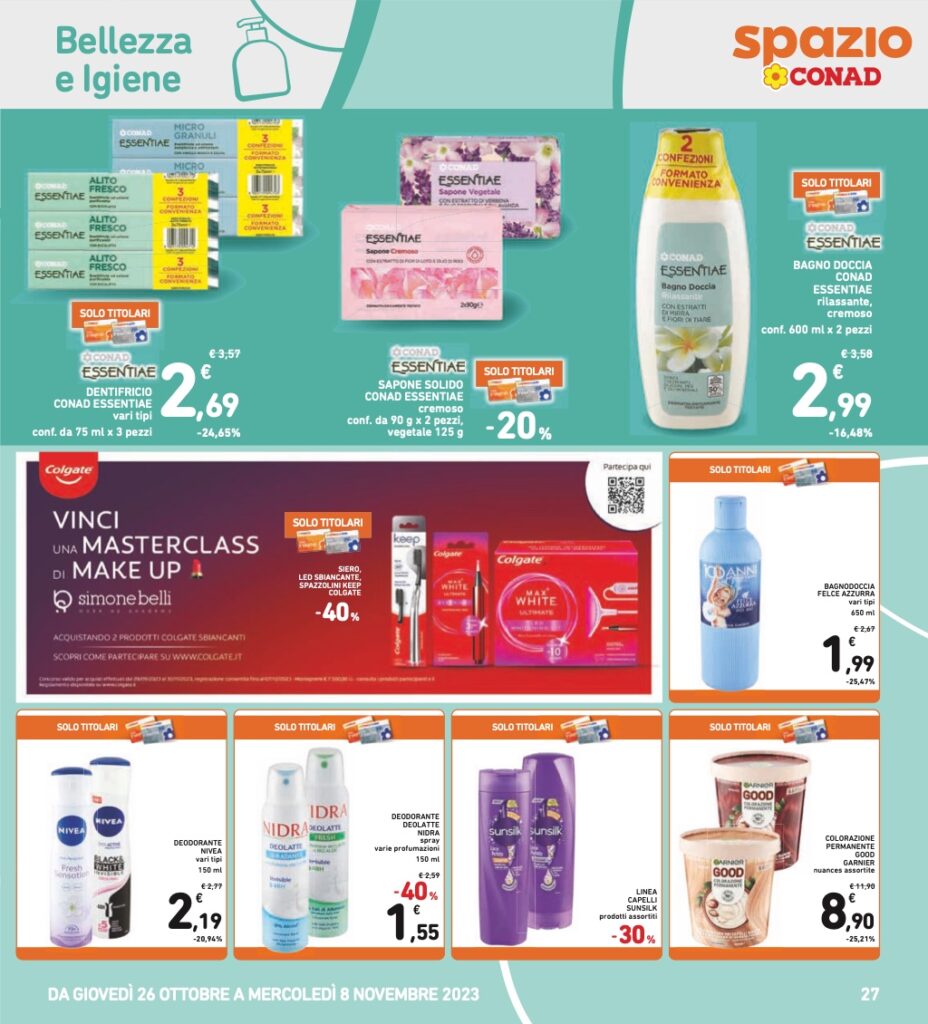 Volantino Conad 26 ottobre 2023 pagina 27