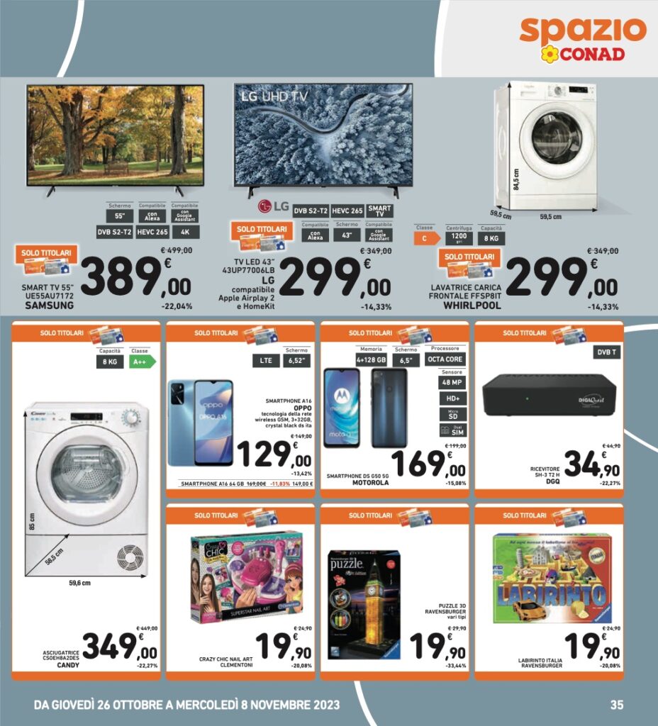 Volantino Conad 26 ottobre 2023 pagina 35