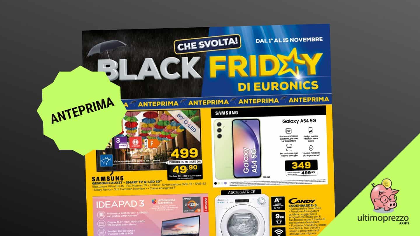 Via al Black Friday Euronics 2023, in anteprima il volantino dal 1 novembre “Che svolta!”