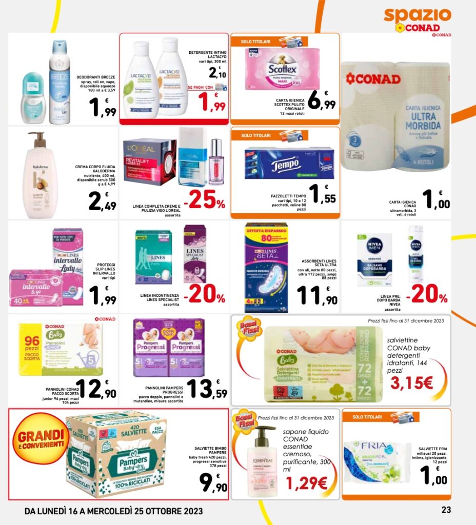 volantino Conad 16 ottobre 2023 agina 23