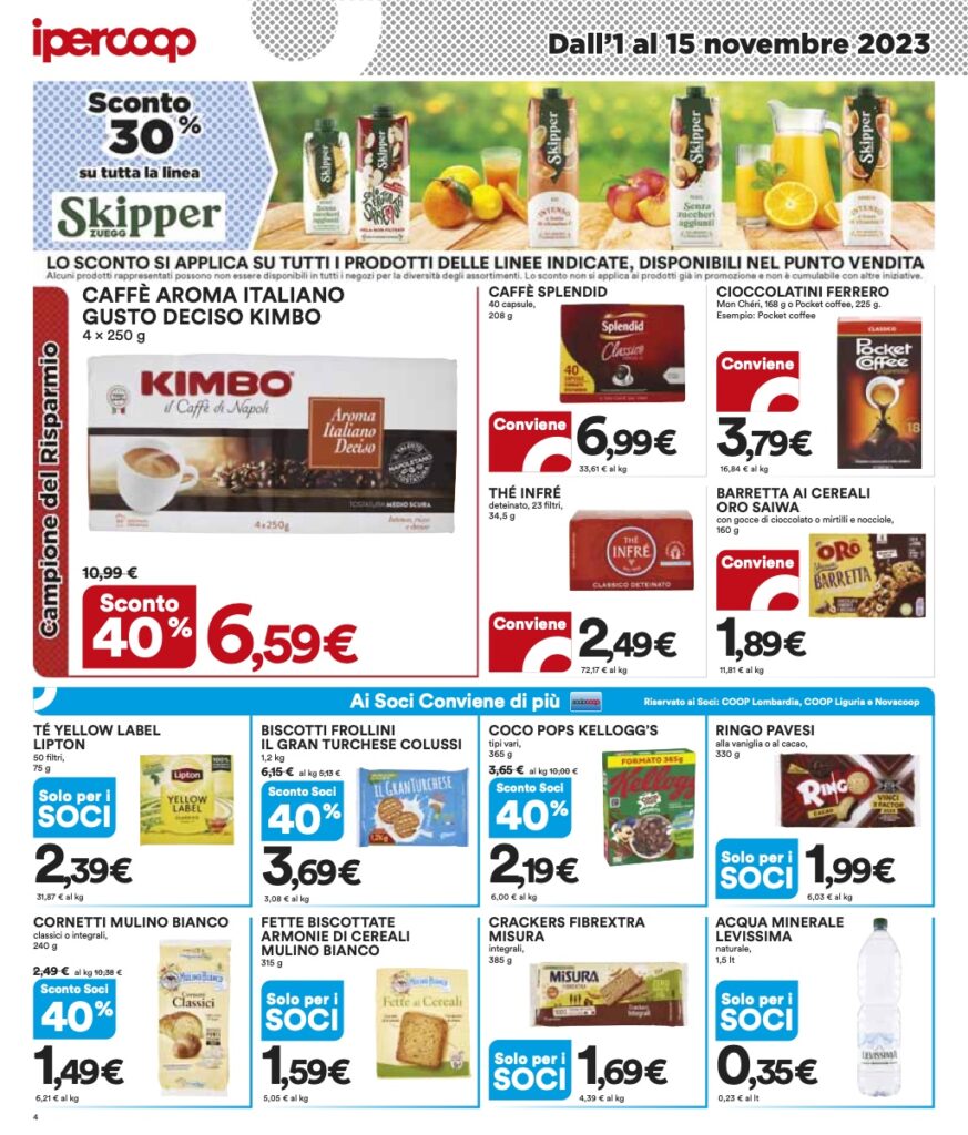 volantino Coop Lombardia Ipercoop 1 novembre 2023 pagina 04