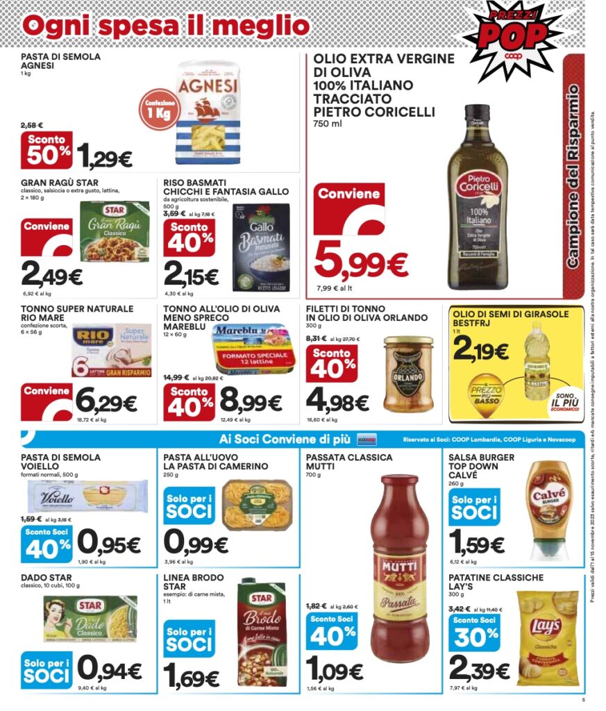 volantino Coop Lombardia Ipercoop 1 novembre 2023 pagina 05