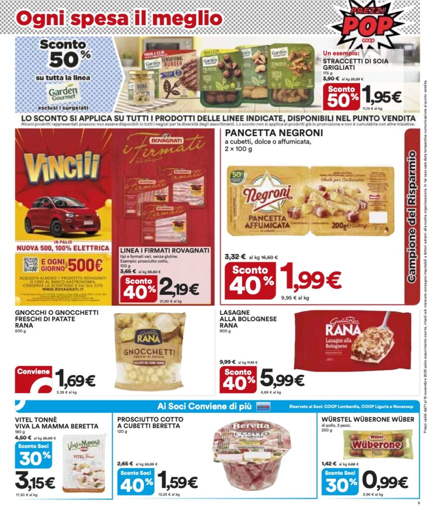 volantino Coop Lombardia Ipercoop 1 novembre 2023 pagina 09