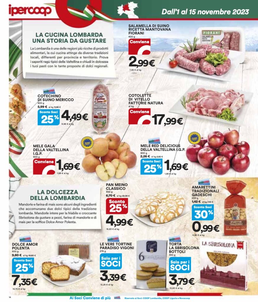 volantino Coop Lombardia Ipercoop 1 novembre 2023 pagina 14