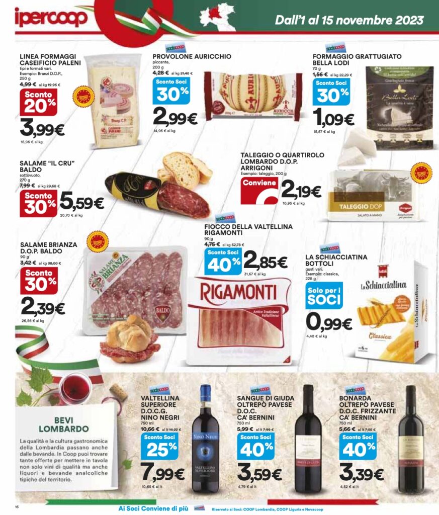 volantino Coop Lombardia Ipercoop 1 novembre 2023 pagina 16