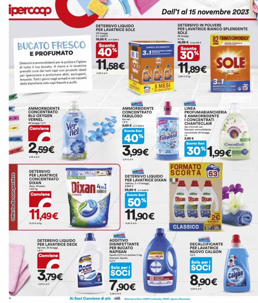 volantino Coop Lombardia Ipercoop 1 novembre 2023 pagina 18