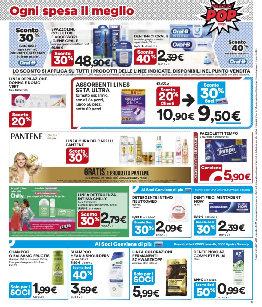 volantino Coop Lombardia Ipercoop 1 novembre 2023 pagina 21