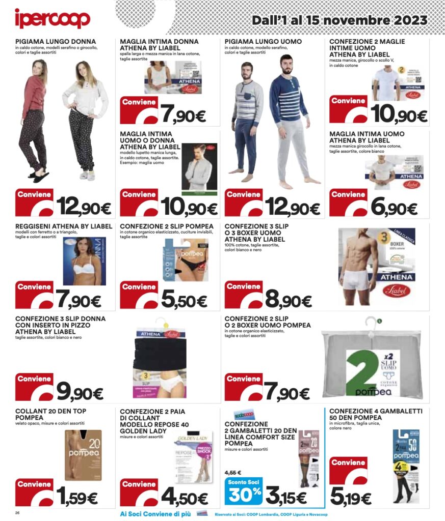 volantino Coop Lombardia Ipercoop 1 novembre 2023 pagina 26